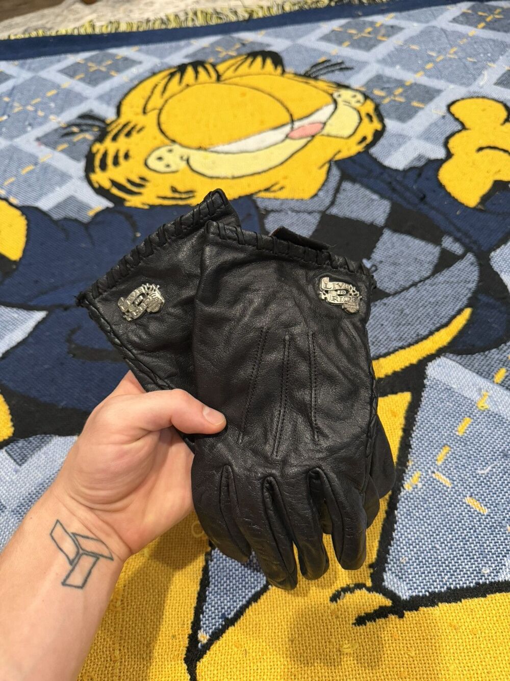 Vintage Harley Davidson Leather Riding Gloves